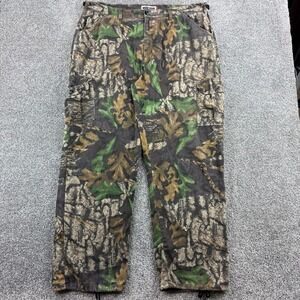 Vintage Jerzees Outdoors Camo Cargo Pants Mens XL Brown Bigwoods Cotton Hunting